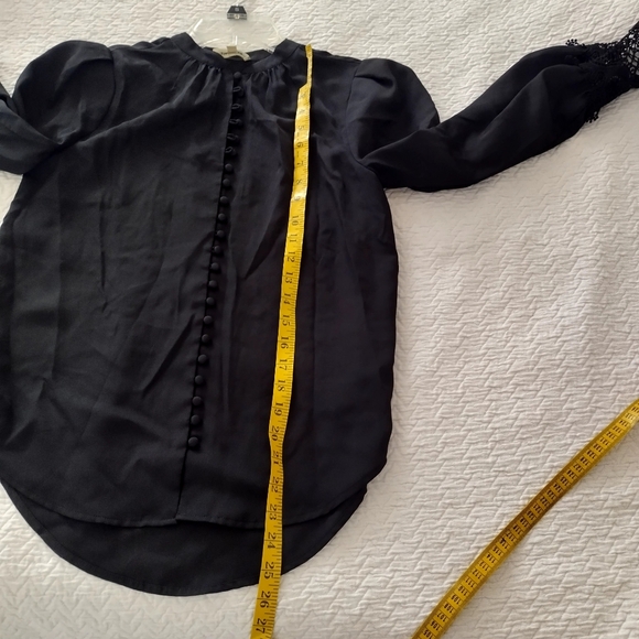 L'agence Ava Blouse Long Sleeve Laced Cuffs Sz Xs - Picture 10 of 10